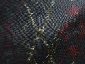 アンティーク　菱模様織り出し本場泥大島紬着物